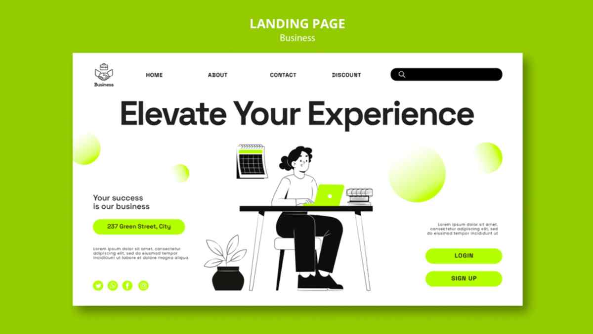 A professional landing page