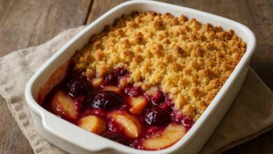 damson and apple crumble