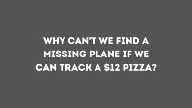 Why Can't We Find a Missing Plane if We Can Track a $12 Pizza?