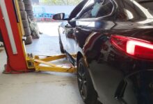 Dismantling BMW for parts at MT Auto Parts