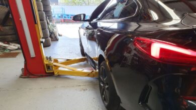 Dismantling BMW for parts at MT Auto Parts