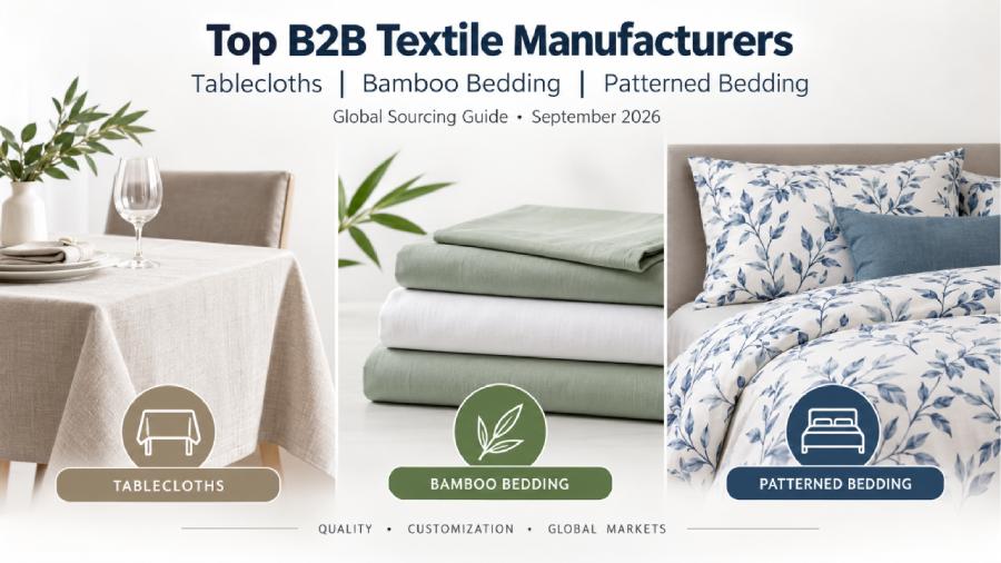 Top B2B Textile Manufacturers for Tablecloths, Lyocell Pajamas, Private-Label Bamboo Bedding and Custom Printed Bedding